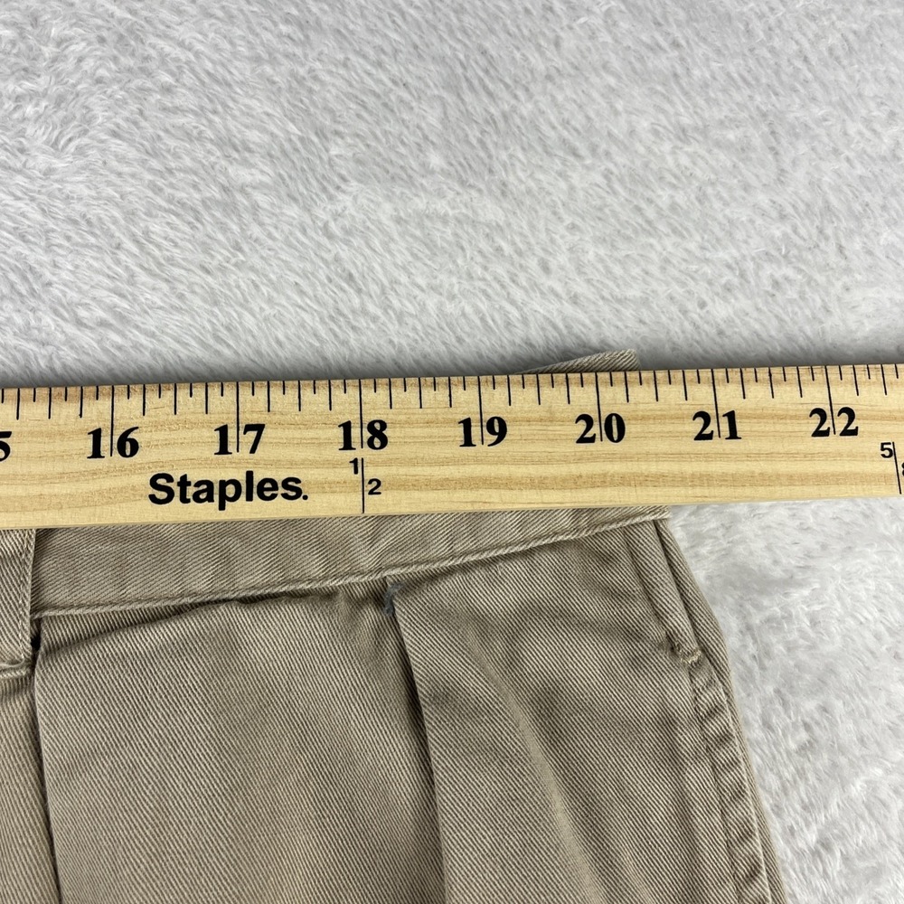 Polo Ralph Lauren Chino Shorts Mens 42 Tan Pleated Cotton Twill - Picture 2 of 11
